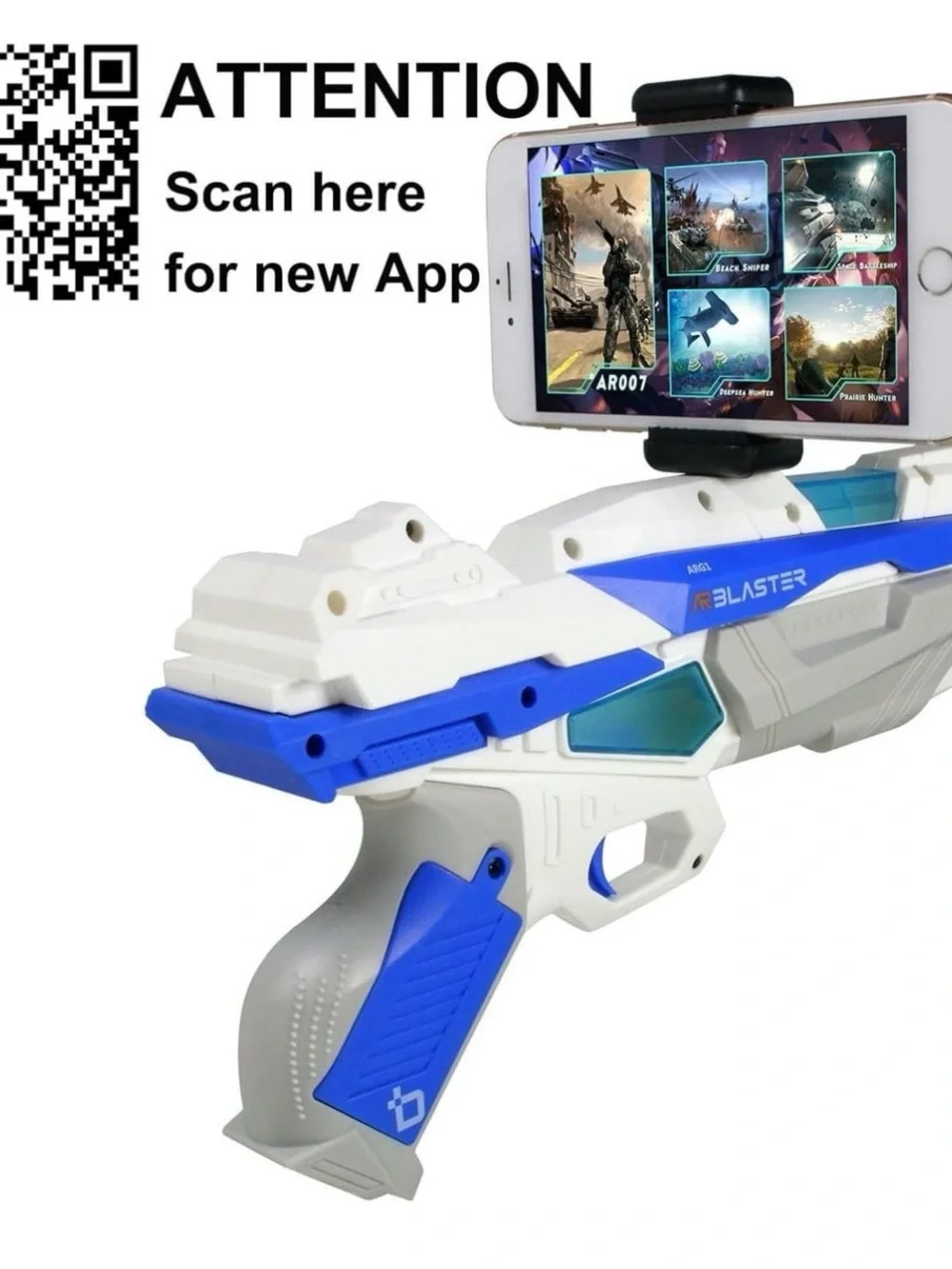AR Blaster Augmented Reality Game Blaster - White & Blue